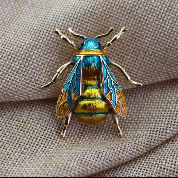 2PCS Colorful Bumblebee Enamel Brooch Pin Set - Picture 7 of 13